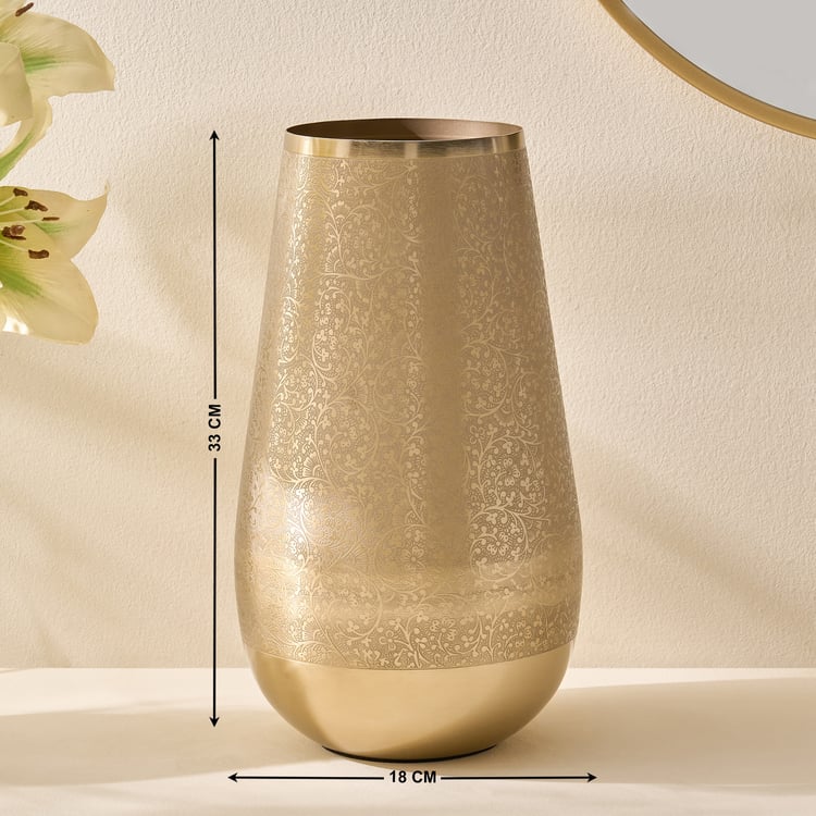 Austin Metal Etched Vase - Medium