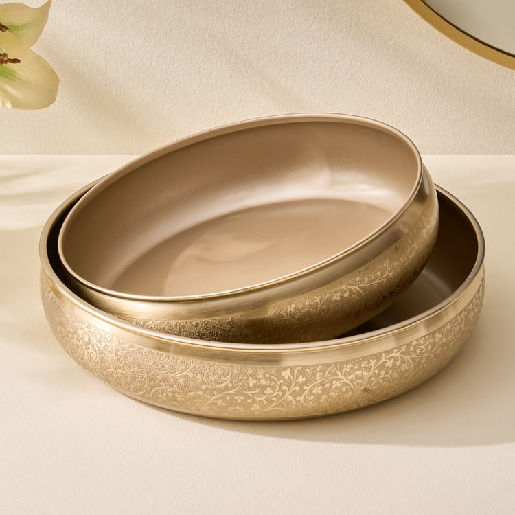 Austin Metal Etched Decorative Bowl - Large