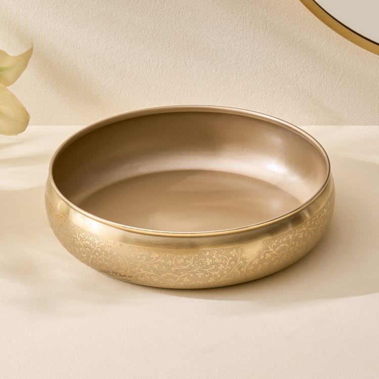 Austin Metal Etched Decorative Bowl - Medium