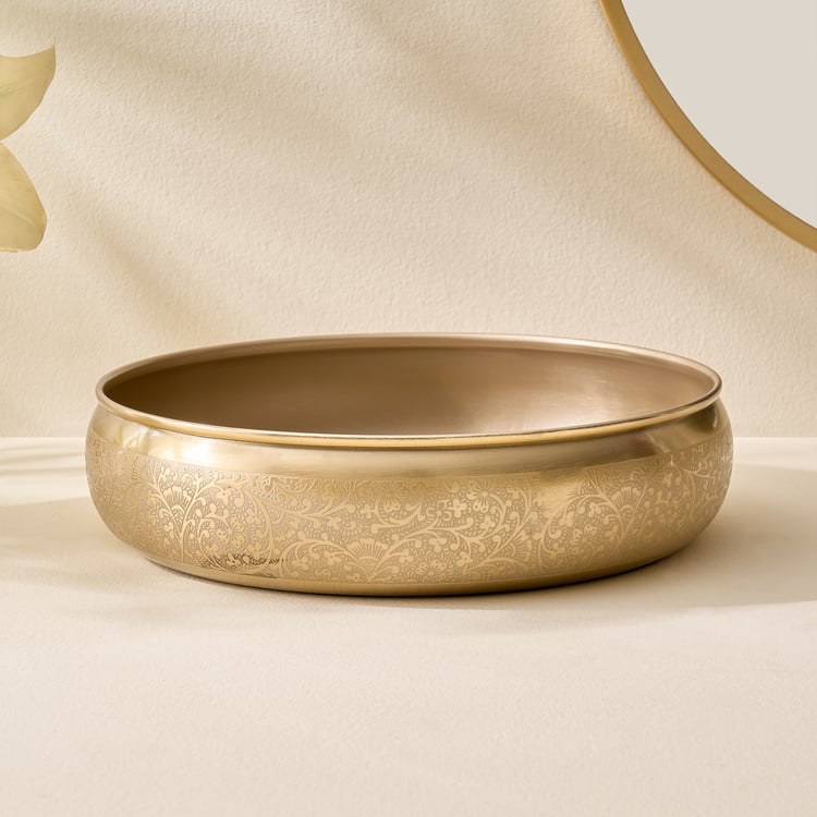 Austin Metal Etched Decorative Bowl - Medium