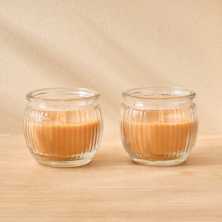 Fragrance Bulk Set of 2 Sandalwood Scented Jar Candles