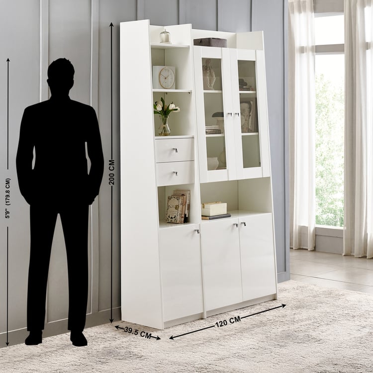 Astra 2-Door Book Cabinet - White