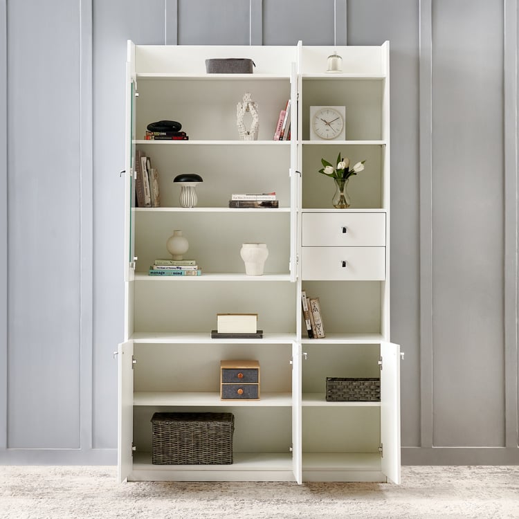 Astra 2-Door Book Cabinet - White
