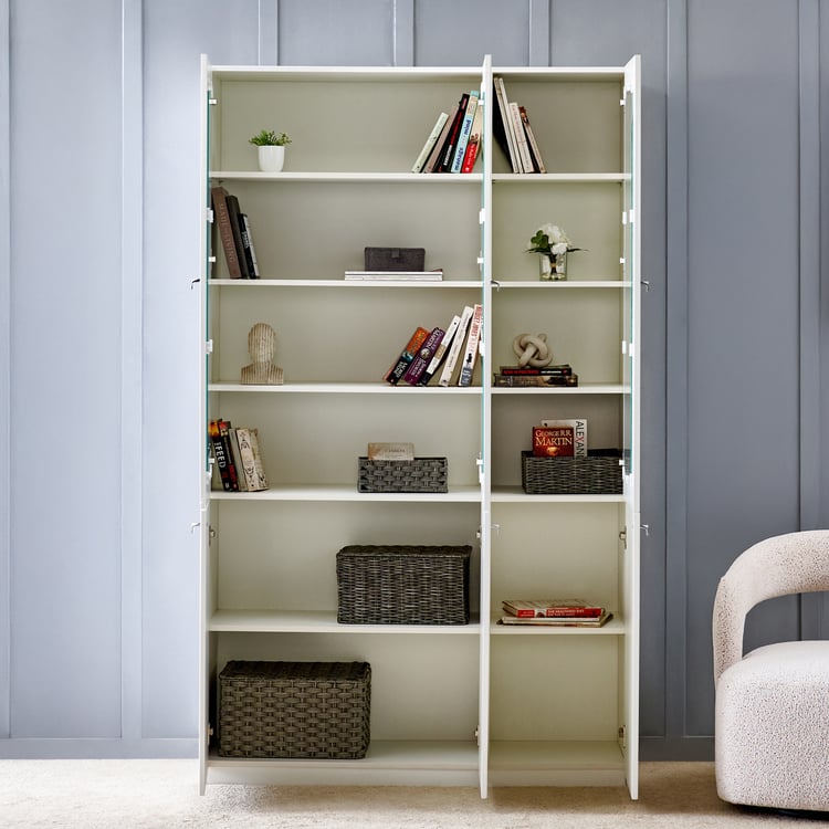 Astra 3-Door Book Cabinet - White