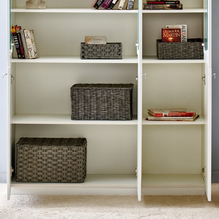 Astra 3-Door Book Cabinet - White