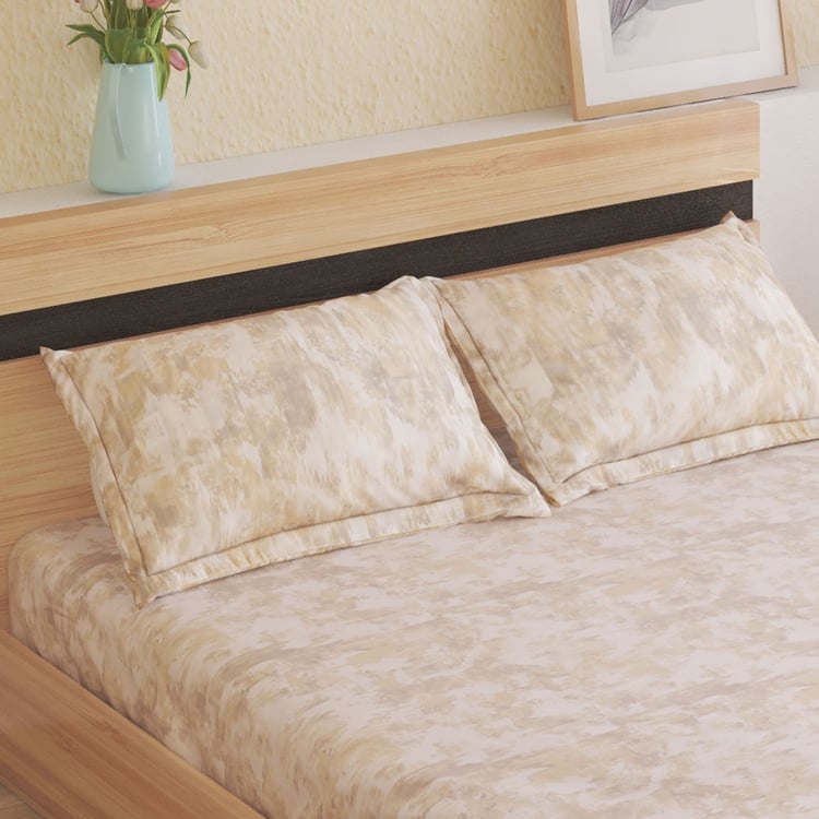 Alchemy Fira Cotton 180TC Printed 3Pcs King Fitted Bedsheet Set