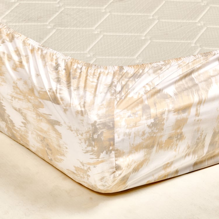 Alchemy Fira Cotton 180TC Printed 3Pcs King Fitted Bedsheet Set