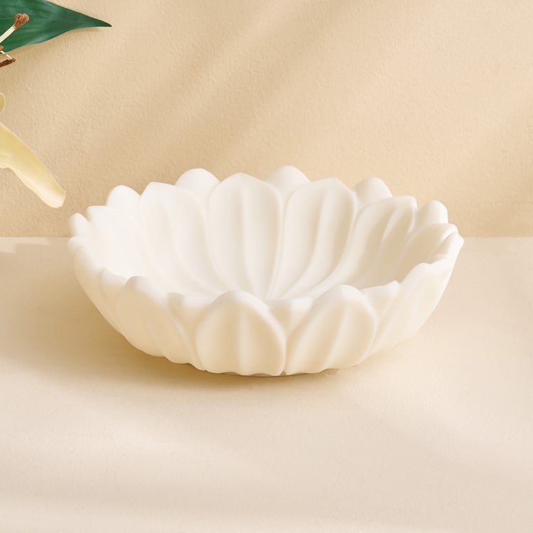 Soma Myst Polyresin Flower Decorative Bowl