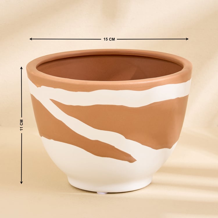 Monalisa Gifts Brush Strokes Ceramic Planter