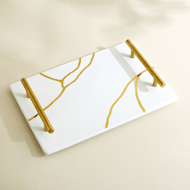 Oro Kinsuki Ceramic Printed Decorative Tray