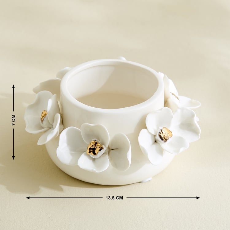 Alchemy Gifts Ceramic Floral Candle Holder
