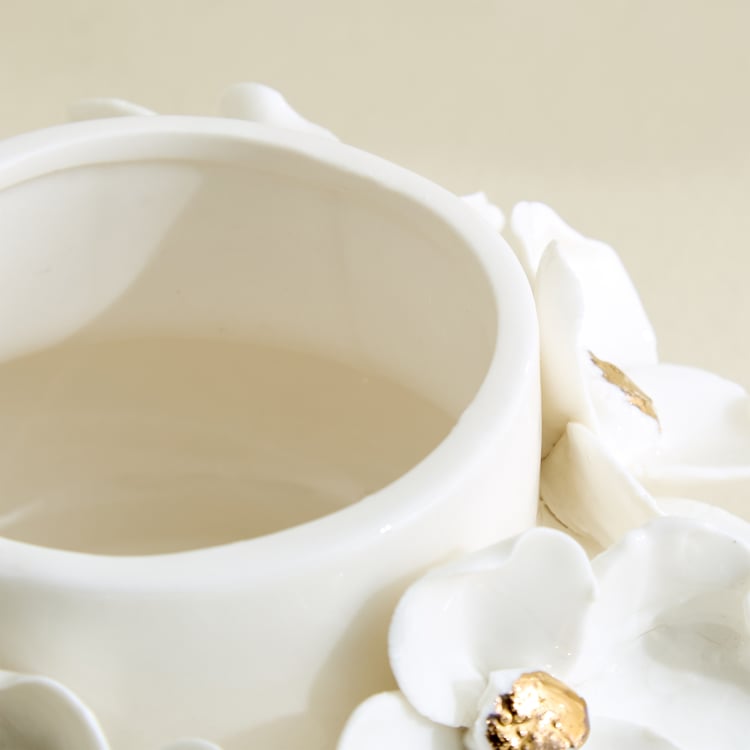 Alchemy Gifts Ceramic Floral Candle Holder