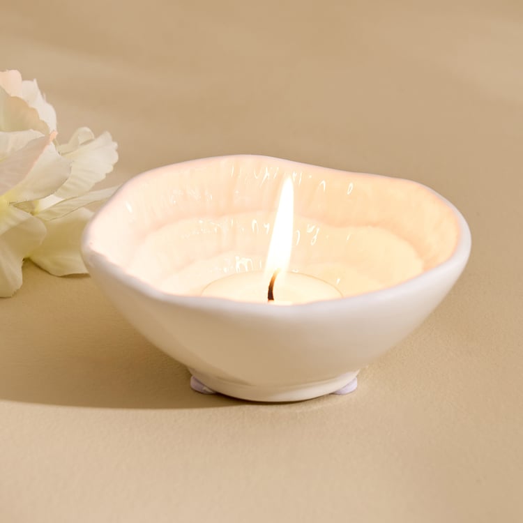 Alchemy Gifts Ceramic Floral T-Light Holder