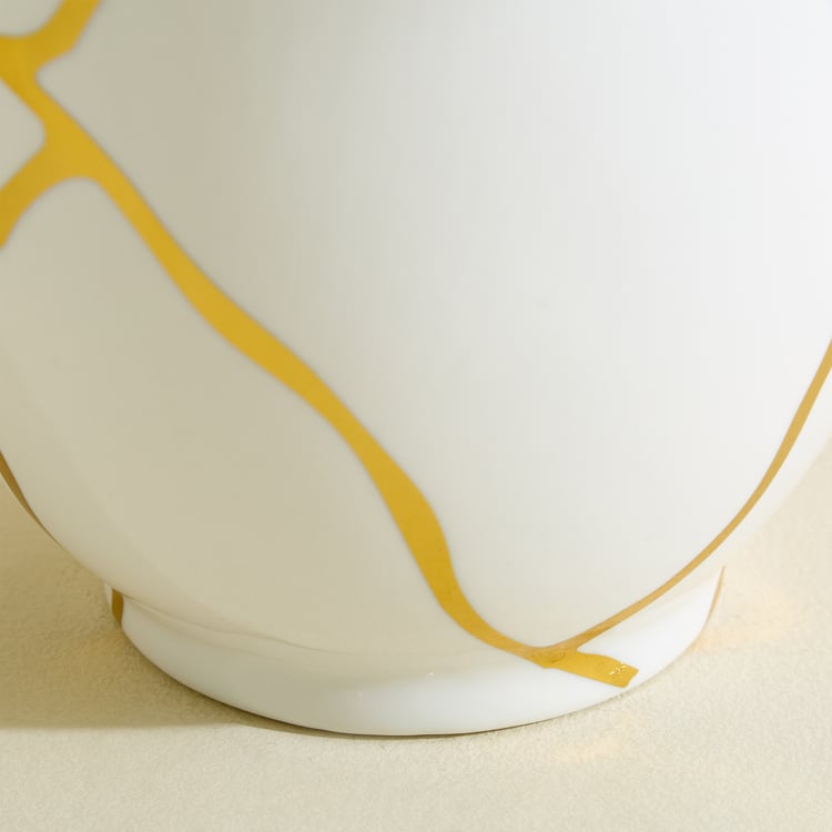 Oro Kinsuki Ceramic Printed Vase