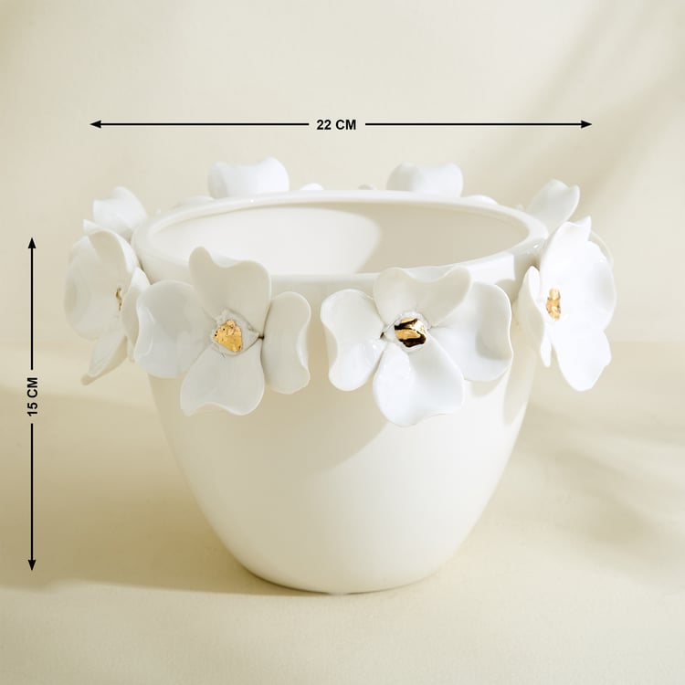 Alchemy Gifts Ceramic Floral Decorative Bowl