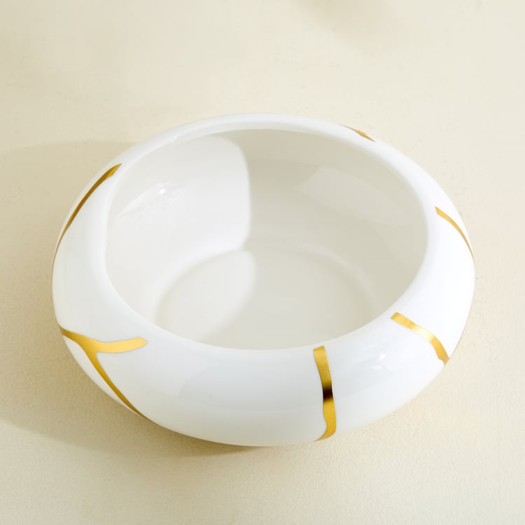 Oro Kinsuki Ceramic Printed Decorative Bowl