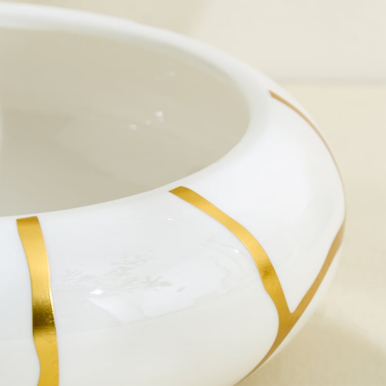 Oro Kinsuki Ceramic Printed Decorative Bowl