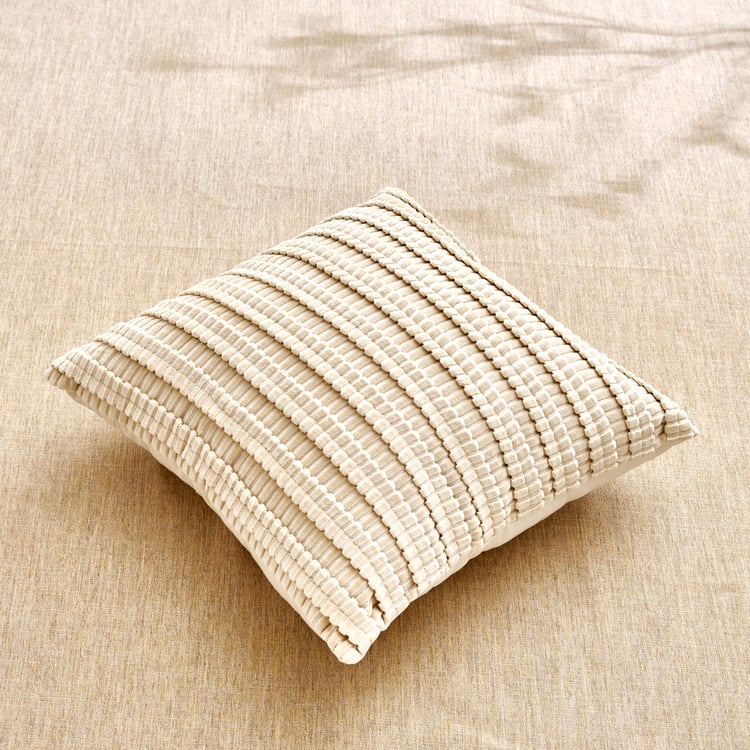 Glimmer Mero Velvet Patterned Filled Cushion - 43x43cm