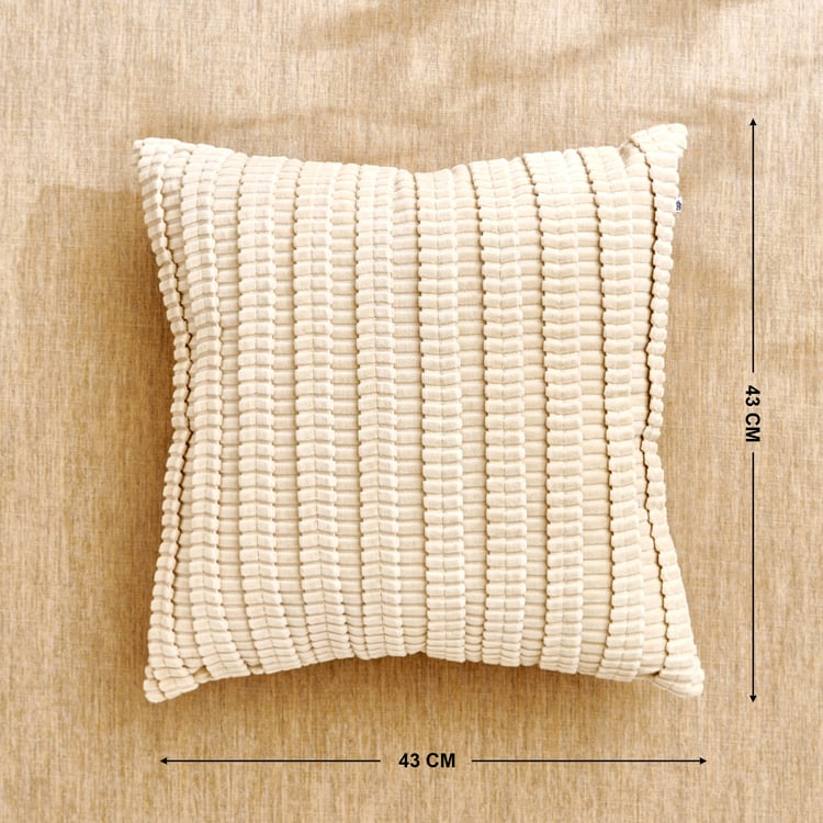 Glimmer Mero Velvet Patterned Filled Cushion - 43x43cm