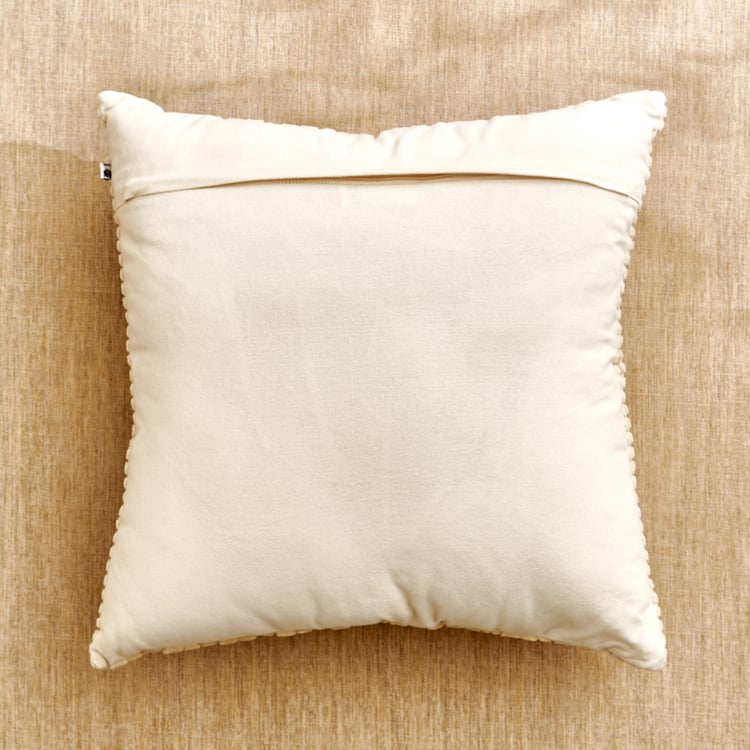 Glimmer Mero Velvet Patterned Filled Cushion - 43x43cm