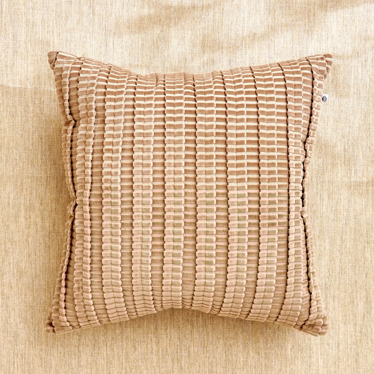 Glimmer Mero Velvet Patterned Filled Cushion - 43x43cm