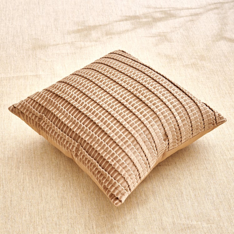 Glimmer Mero Velvet Patterned Filled Cushion - 43x43cm