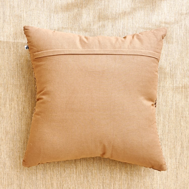 Glimmer Mero Velvet Patterned Filled Cushion - 43x43cm