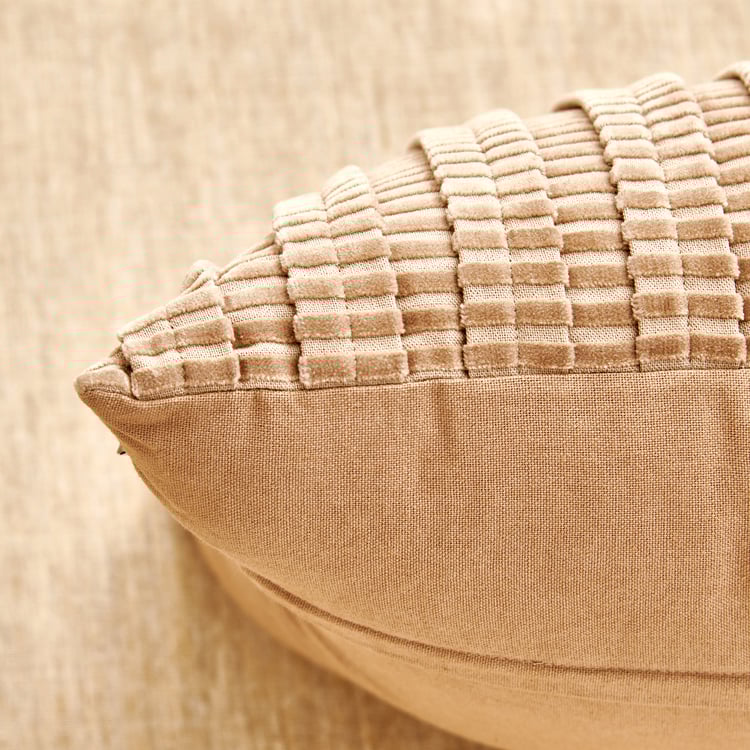 Glimmer Mero Velvet Patterned Filled Cushion - 43x43cm