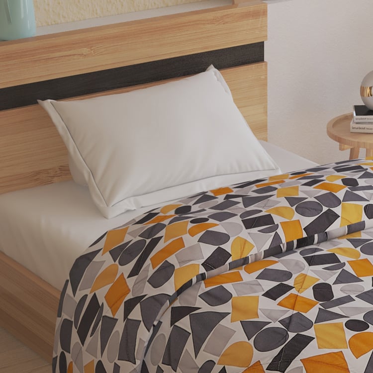 Snug Bucolic 3Pcs Geometric Print Single Comforter Set
