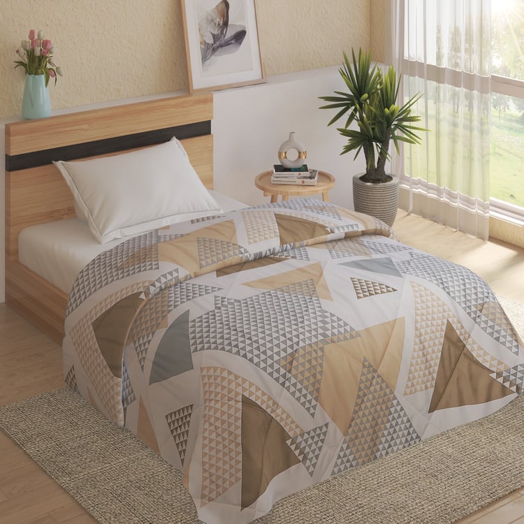 Snug Rolling Hills 3Pcs Geometric Print Single Comforter Set