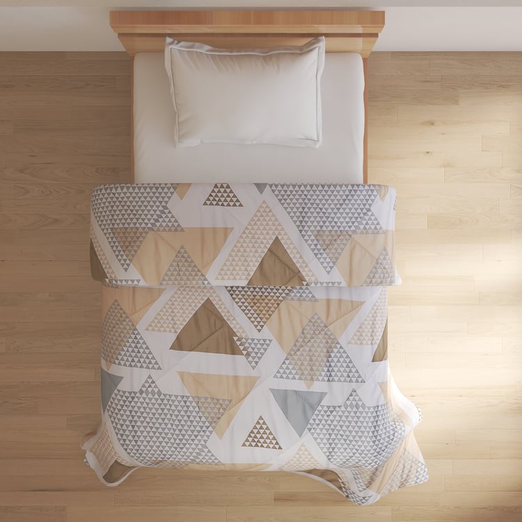 Snug Rolling Hills 3Pcs Geometric Print Single Comforter Set