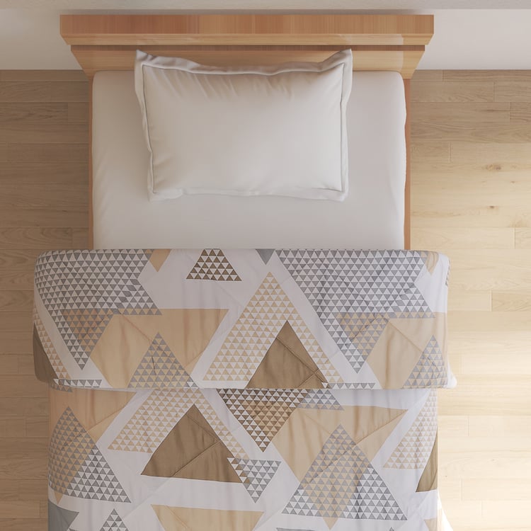 Snug Rolling Hills 3Pcs Geometric Print Single Comforter Set