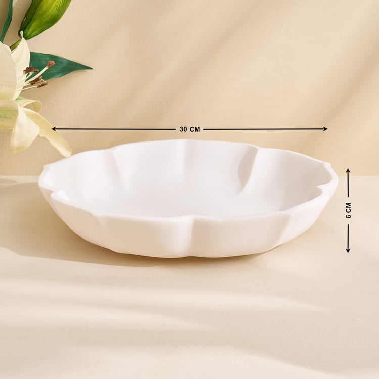 Soma Myst Polyresin Floral Decorative Platter