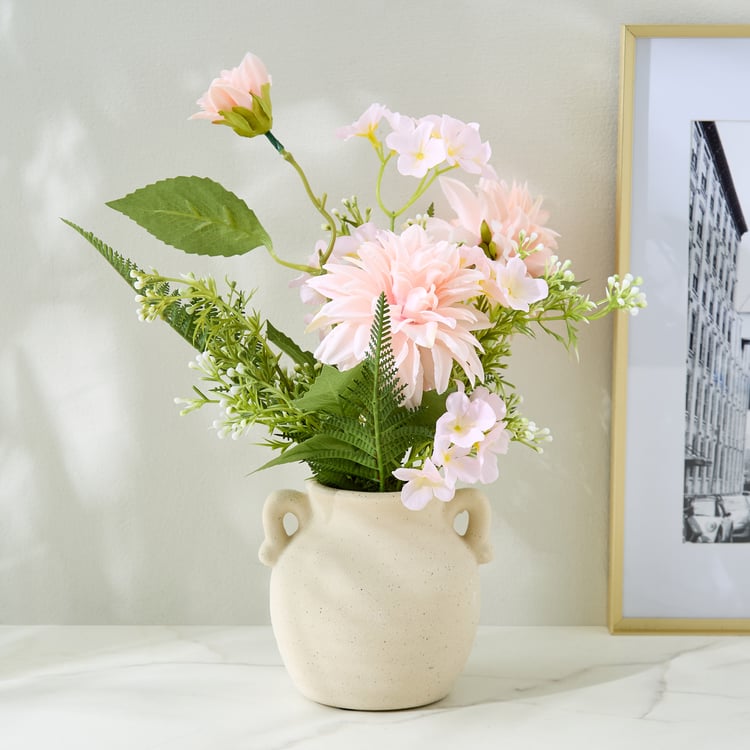 Lets Garden Hedge Artificial Liliy Flowers in Ceramic Pot