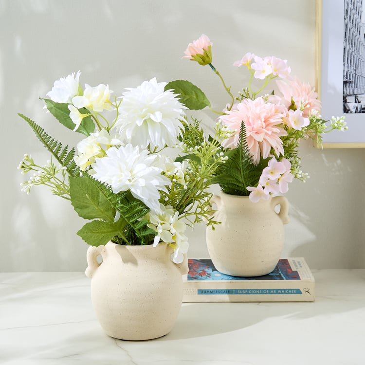 Lets Garden Hedge Artificial Liliy Flowers in Ceramic Pot