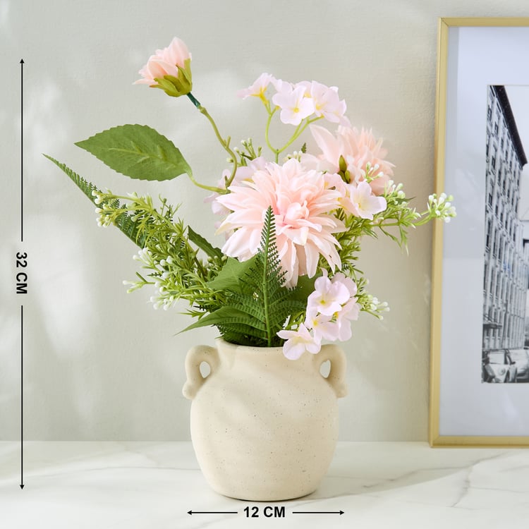 Lets Garden Hedge Artificial Liliy Flowers in Ceramic Pot