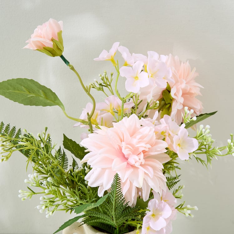 Lets Garden Hedge Artificial Liliy Flowers in Ceramic Pot