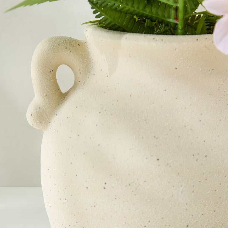 Lets Garden Hedge Artificial Liliy Flowers in Ceramic Pot