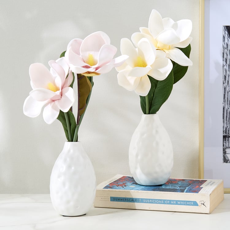 Lets Garden Hedge Artificial Orchid Flowers in Ceramic Vase