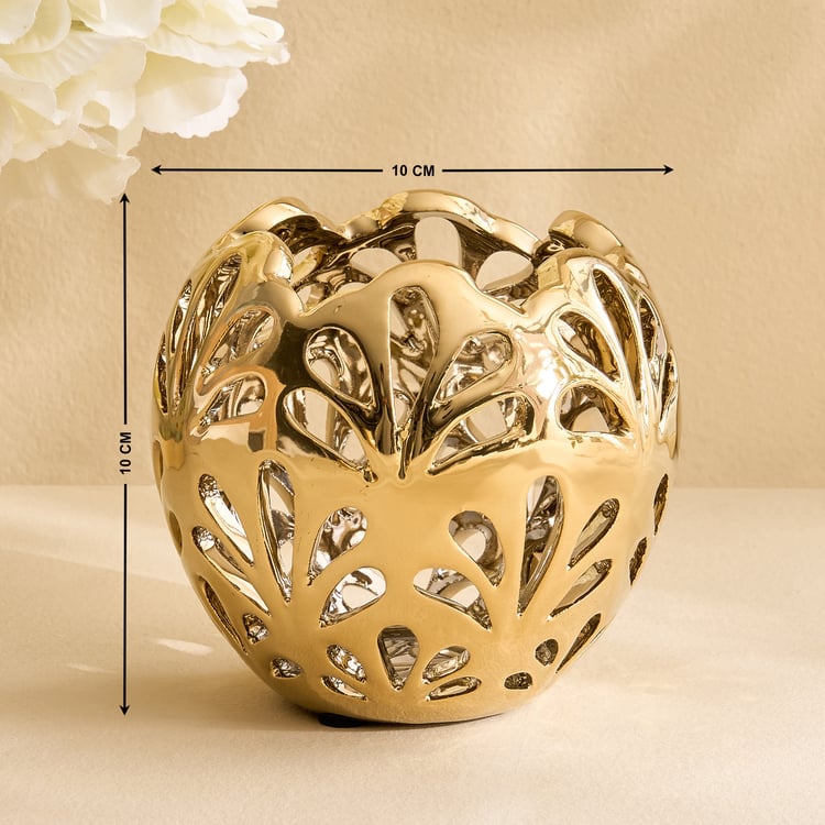Stellar Celestial Melo Ceramic Perforated Votive Candle Holder