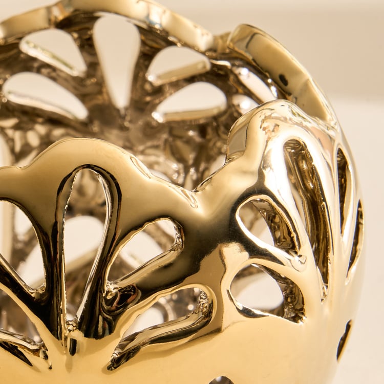 Stellar Celestial Melo Ceramic Perforated Votive Candle Holder