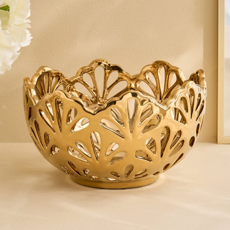 Stellar Celestial Melo Ceramic Perforated Decorative Bowl