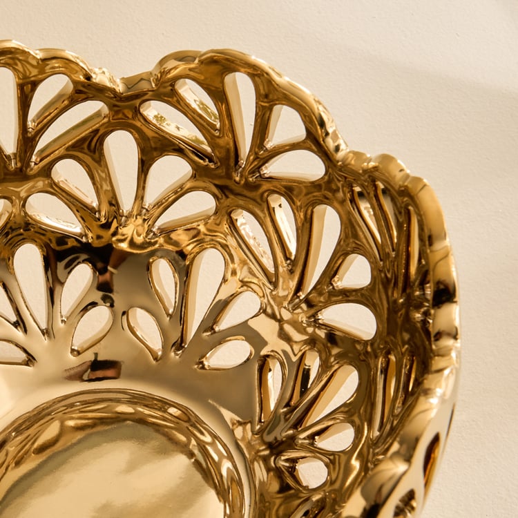 Stellar Celestial Melo Ceramic Perforated Decorative Bowl