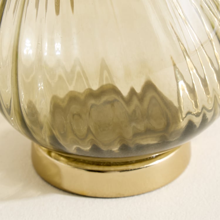 Amara Ava Glass and Aluminium Spiral Votive Candle Holder