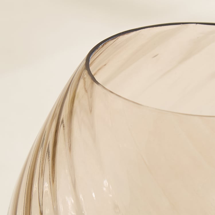 Amara Ava Glass and Aluminium Spiral Votive Candle Holder