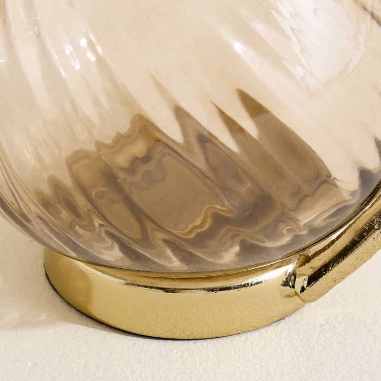 Amara Ava Glass and Aluminium Spiral Votive Candle Holder