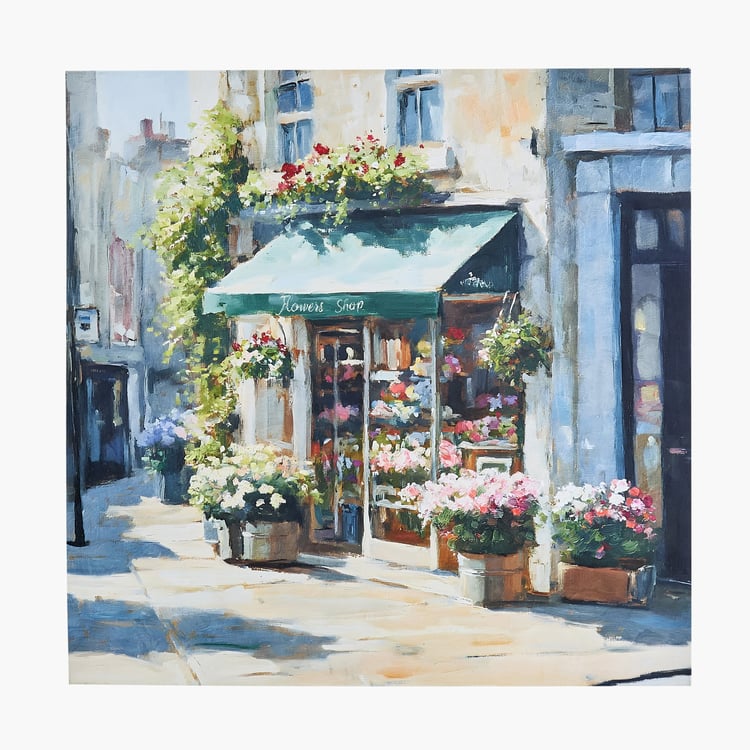 Brezza Set of 2 Canvas Flower Shop Picture Frames - 50x50cm