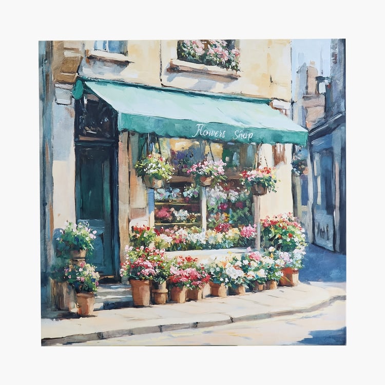 Brezza Set of 2 Canvas Flower Shop Picture Frames - 50x50cm