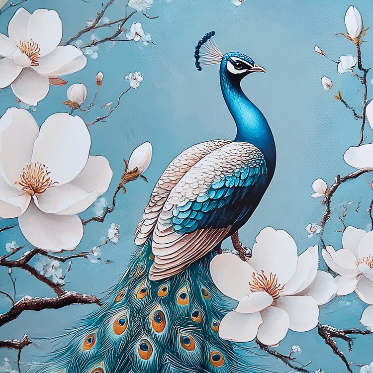 Brezza Set of 3 Canvas Peacock Picture Frames