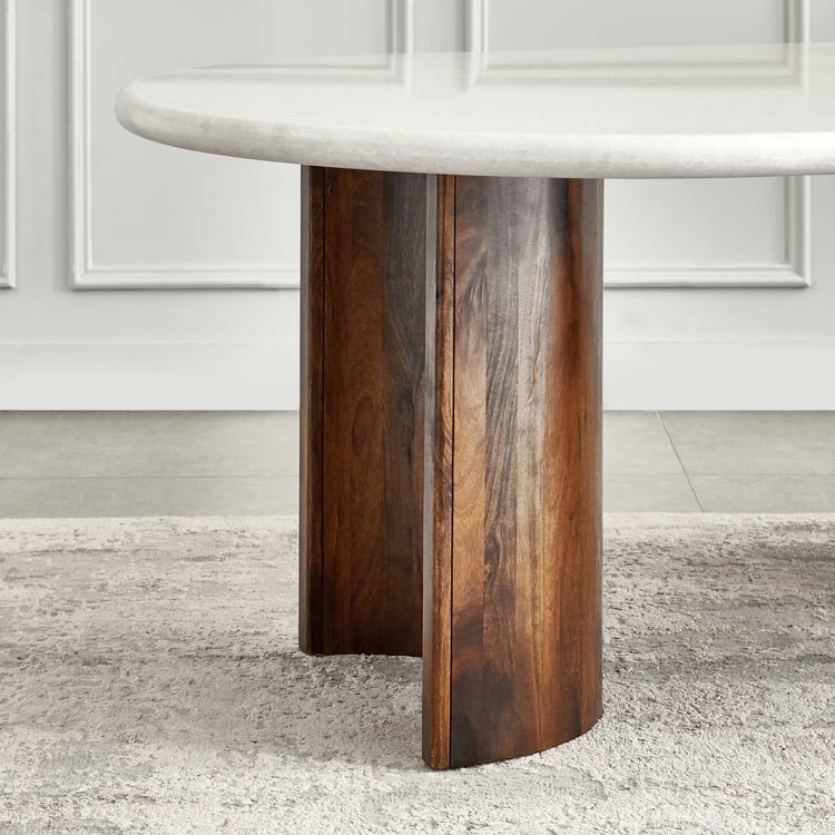 Pristyn NXT Composite Marble Top 6-Seater Dining Table - Grey